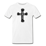 BLK Reality Cross Mens Premium T-Shirt - white