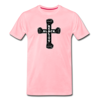 BLK Reality Cross Mens Premium T-Shirt - pink