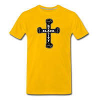BLK Reality Cross Mens Premium T-Shirt - sun yellow