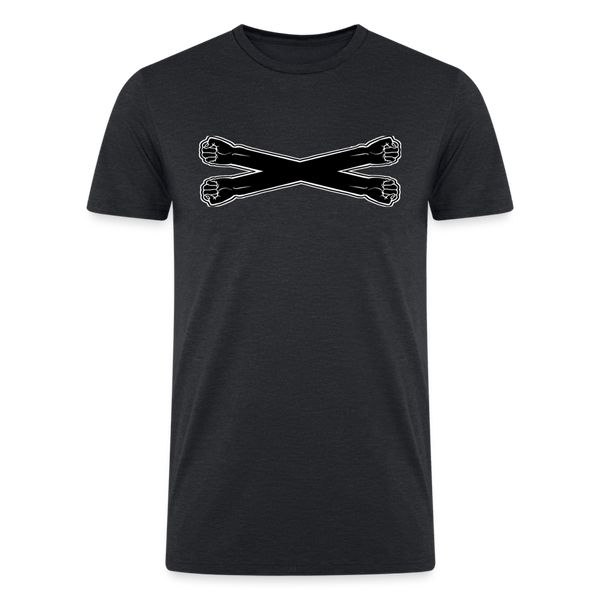 Crossbones Men’s Tri-Blend Organic T-Shirt - heather black