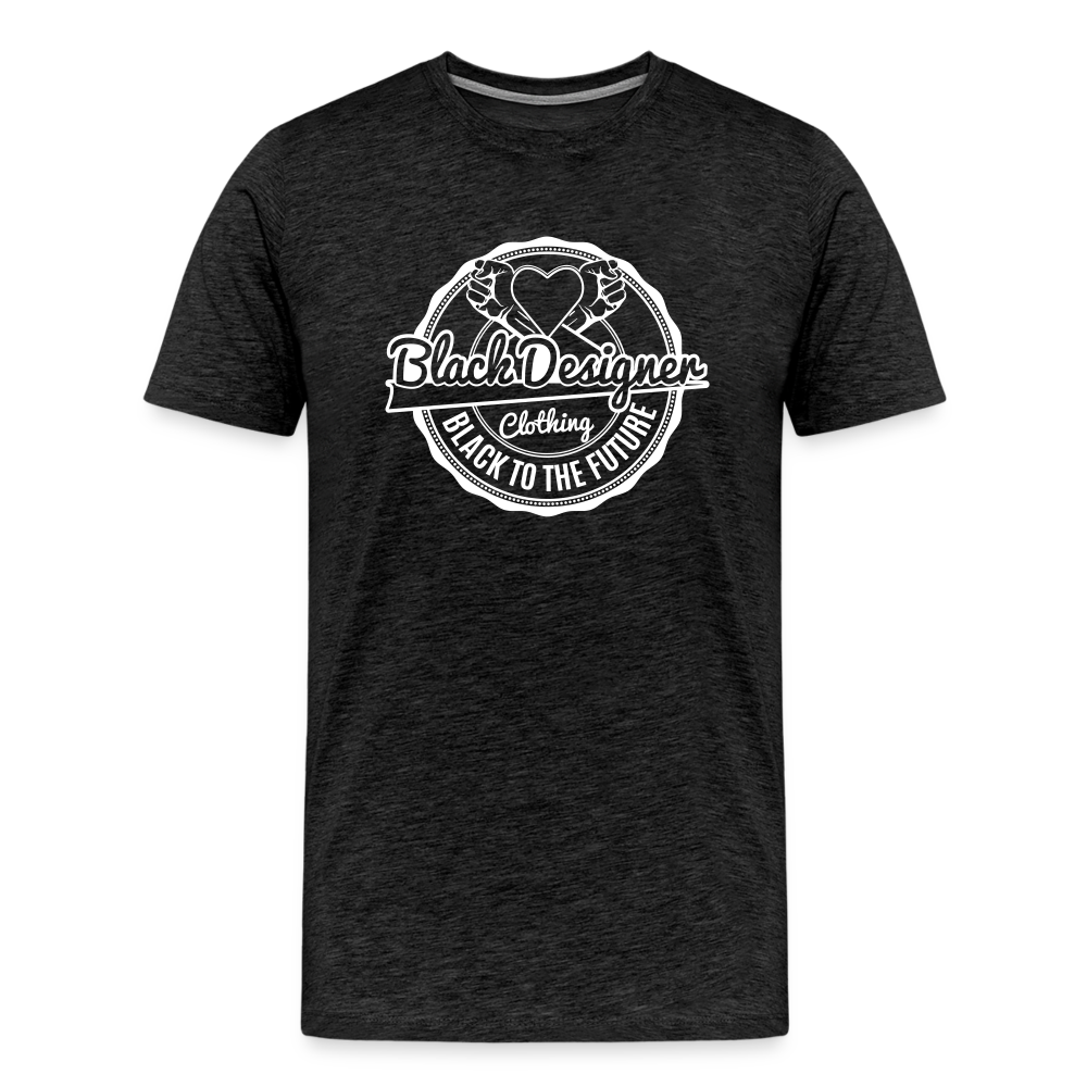 Black To The Future Badge Men's Premium T-Shirt - charcoal grey