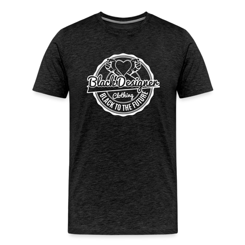Black To The Future Badge Men's Premium T-Shirt - charcoal grey