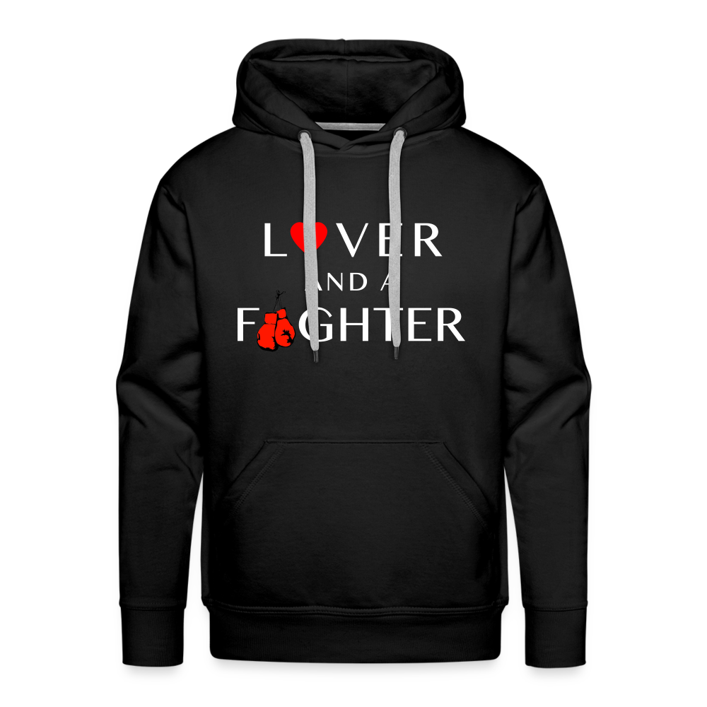 Lover And A Fighter Men's Premium Hoodie - black