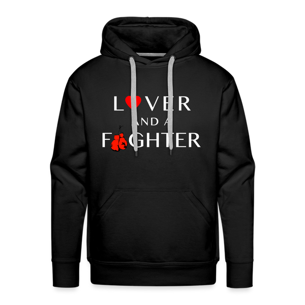 Lover And A Fighter Men's Premium Hoodie - black