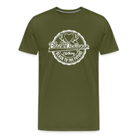 Black To The Future Badge Men's Premium T-Shirt - olive green