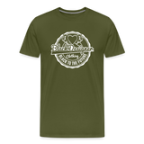 Black To The Future Badge Men's Premium T-Shirt - olive green