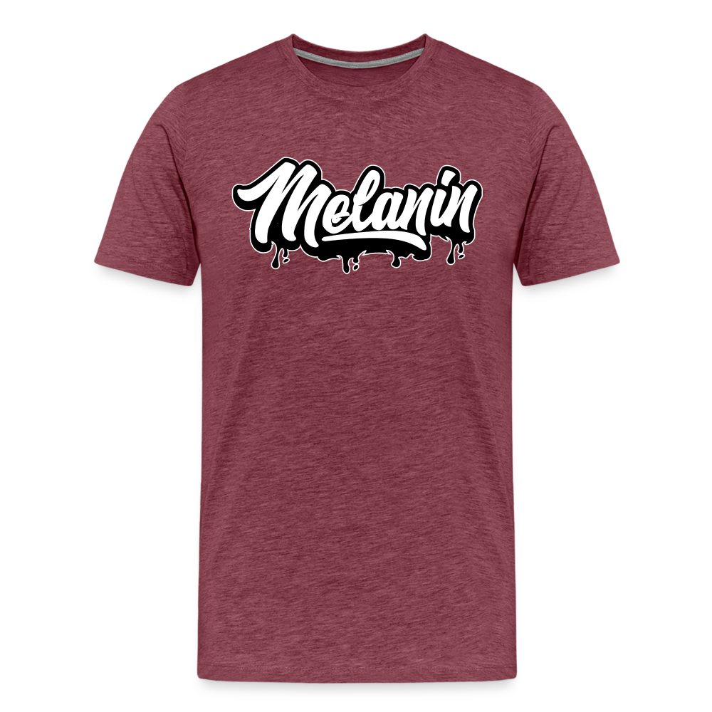 Melanin Drippin' Men's Premium T-Shirt - heather burgundy