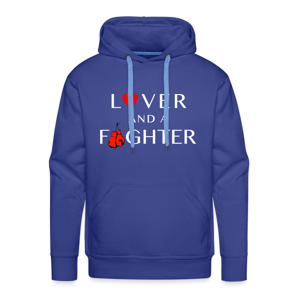 Lover And A Fighter Men's Premium Hoodie - royal blue