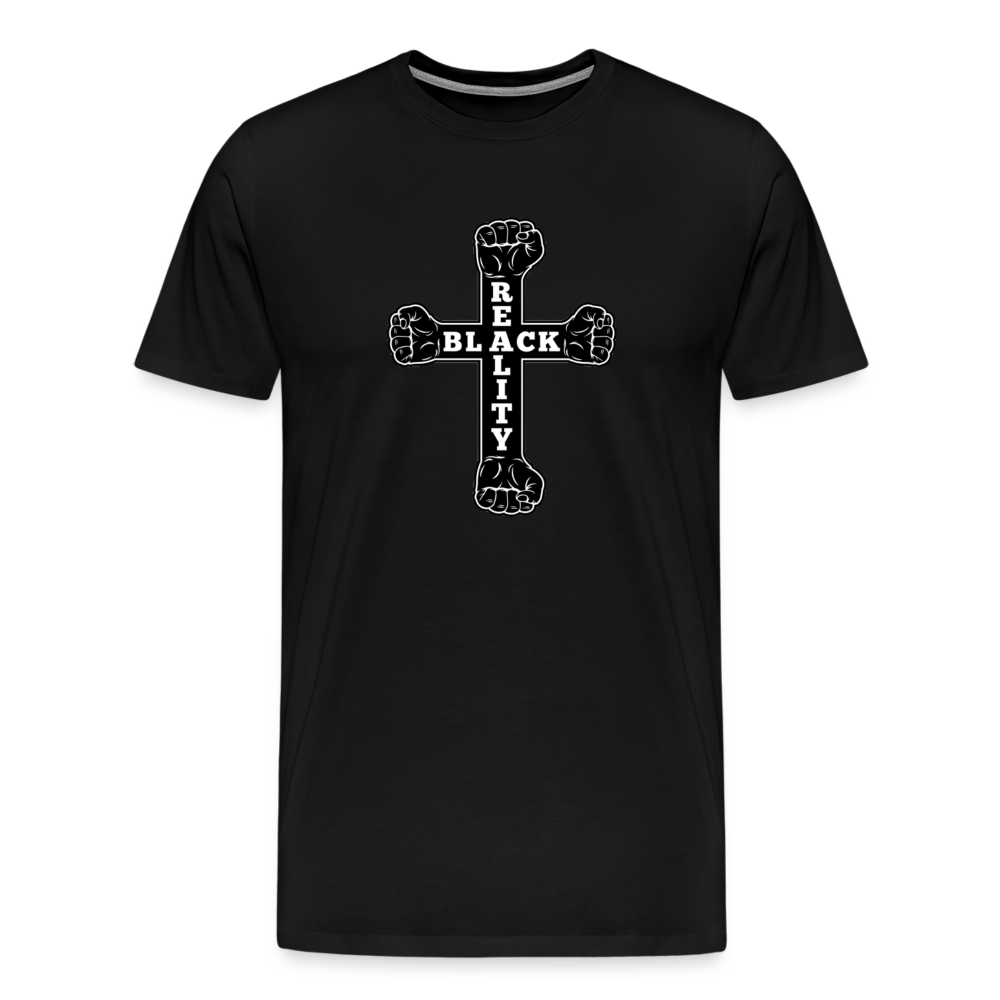 BLK Reality Cross Mens Premium T-Shirt - black