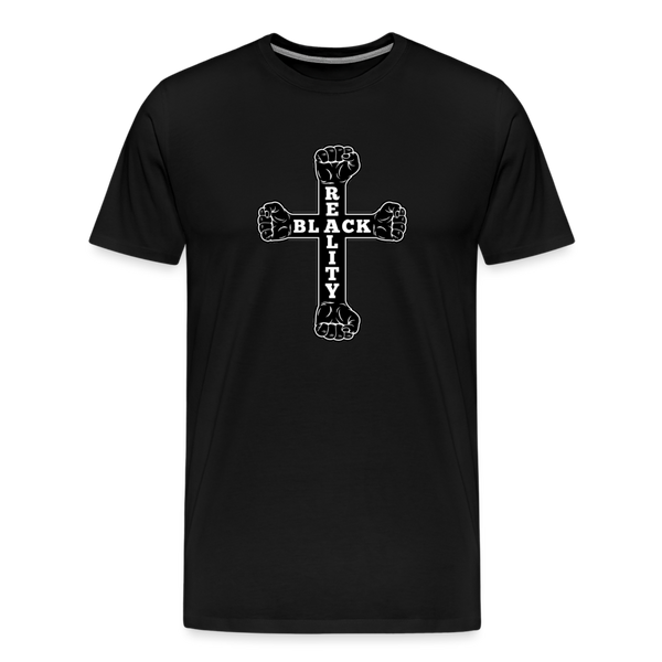 BLK Reality Cross Mens Premium T-Shirt - black