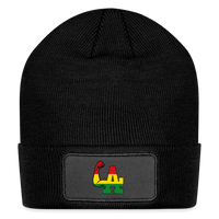 LA Rasta Strong Patch Beanie - black