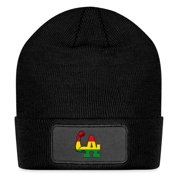 LA Rasta Strong Patch Beanie - black