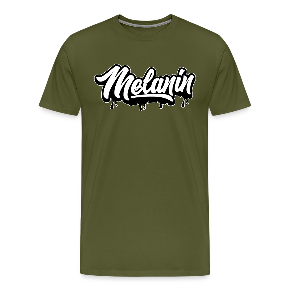 Melanin Drippin' Men's Premium T-Shirt - olive green