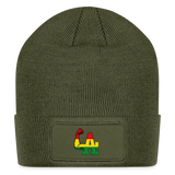 LA Rasta Strong Patch Beanie - olive