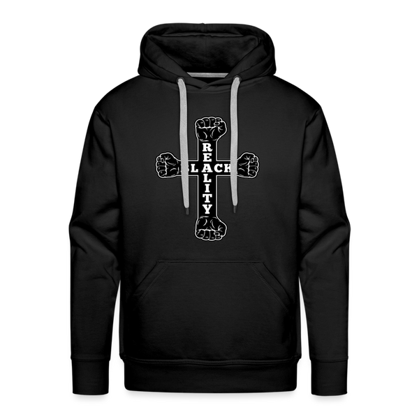 Black Reality Cross Men's Premium Hoodie - black