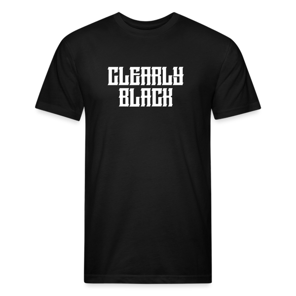 Clearly Black 1 Fitted Cotton/Poly T-Shirt by Next Level - black