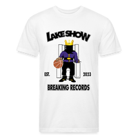 Lake Show Breaking Records Fitted Cotton/Poly T-Shirt - white