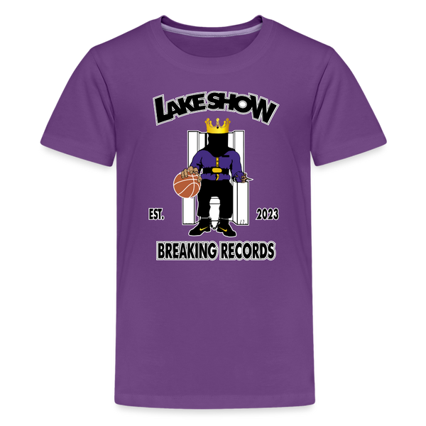 LakeShow Breaking Records Kids' Premium T-Shirt - purple