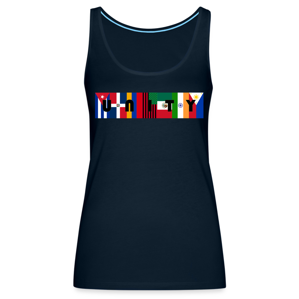 Unity Flags Women’s Premium Tank Top - deep navy