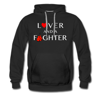 Lover And A Fighter Men's Premium Hoodie - black