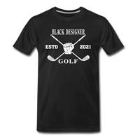 Black Designer Golf White Men's Premium T-Shirt - black